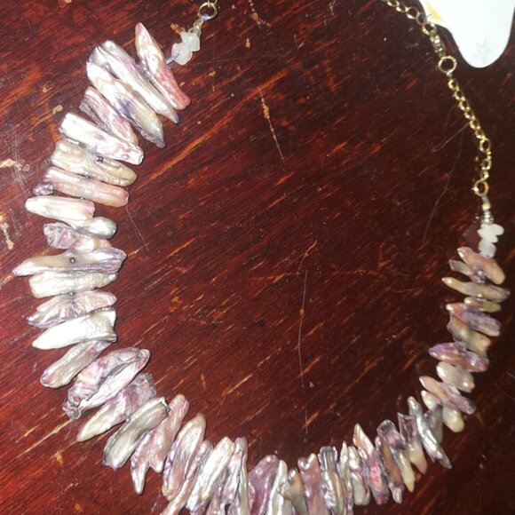 Pink Fresh Water Pearls Necklace - Picture 2 of 4